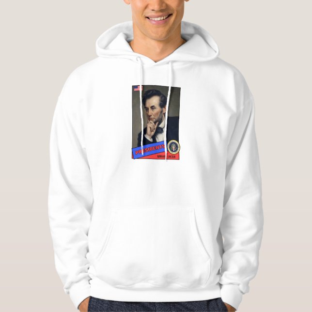 Sudadera Tarjeta de béisbol de Abraham Lincoln (Anverso)