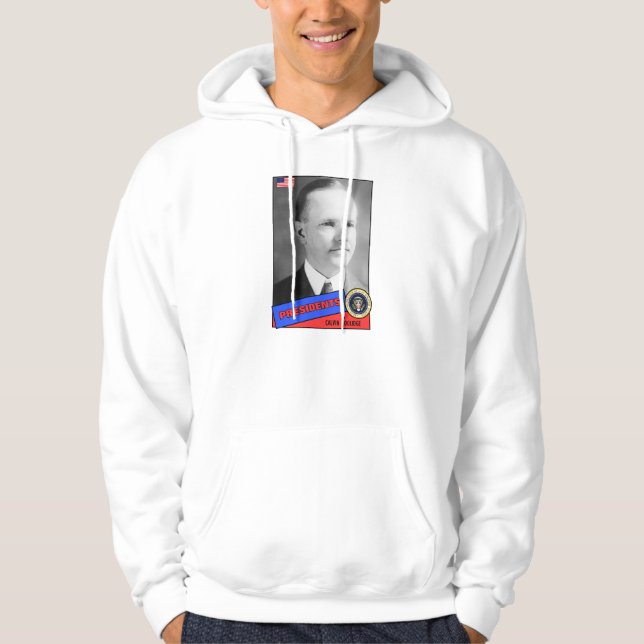 Sudadera Tarjeta de béisbol de Calvin Coolidge (Anverso)