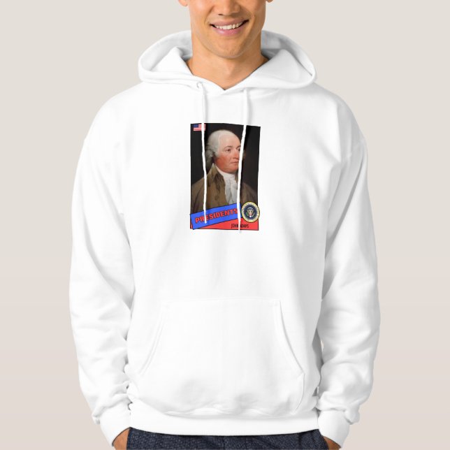 Sudadera Tarjeta de béisbol de John Adams (Anverso)