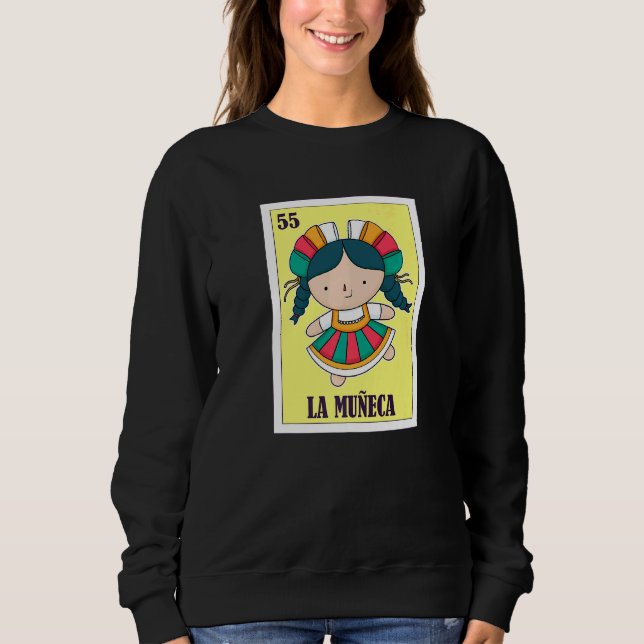 Sudadera Tarjeta de bingo mexicano La Muñeca Mexicana Lotte (Anverso)
