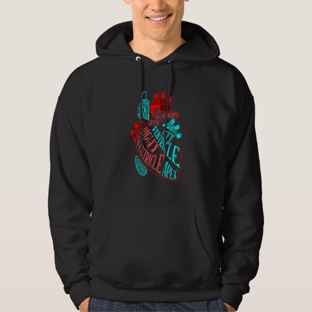 Sudadera Tarjeta de cardiólogo Médica Anatomy Heart Aorta (Anverso)