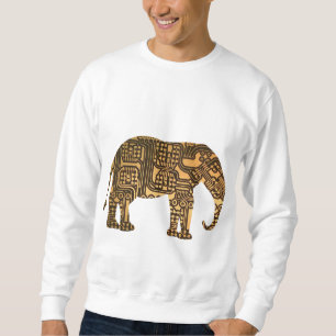 Sudadera Tarjeta de circuito del elefante de cobre