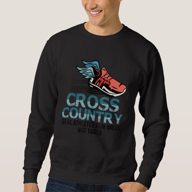 Sudadera Tarjeta de jogging de millas para los atletas real (Anverso)