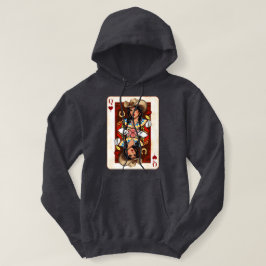 Sudadera Tarjeta de la Reina de los Corazones del Medio Oes