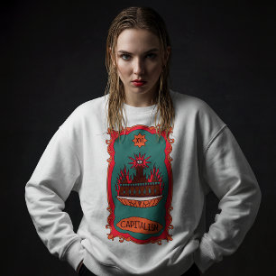 Sudadera Tarjeta de Tarot de la Torre del Capitalismo Eff S