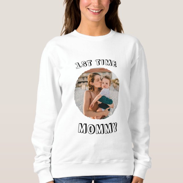 Sudadera Tarjeta personalizada para mamá primeriza (Anverso)