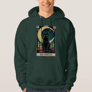 Sudadera Tarjeta Tarot de gato negro espeluznante