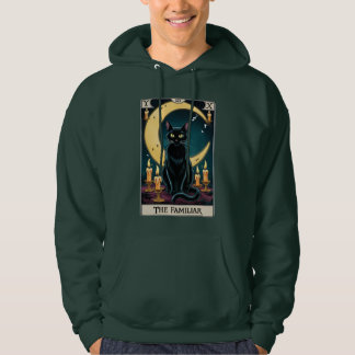 Sudadera Tarjeta Tarot de gato negro espeluznante