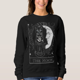 Sudadera Tarjeta Tarot Moon Y Gráfico De Oculto De Gato