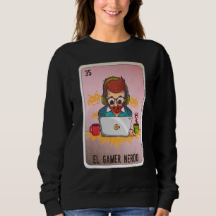Sudadera Tarjetas de bingo de lotería de jerga mexicana de