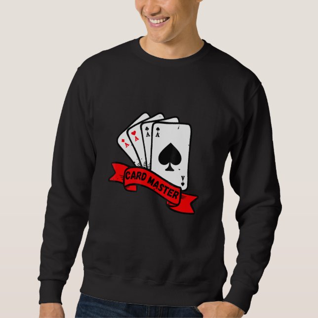 Sudadera Tarjetas de juego Master de tarjetas Poker Rummy B (Anverso)