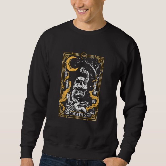 Sudadera Tarot Card Death XIII Tarot Card Scary Tree Skull (Anverso)