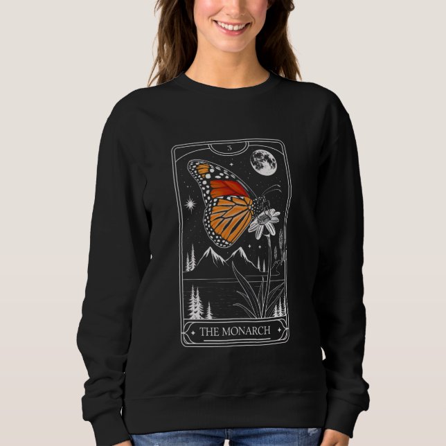 Sudadera Tarot Card Monarch Mariposa Flor Moda Mujeres Gir (Anverso)