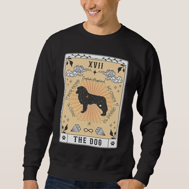 Sudadera Tarot Card The Dog English Shepherd Celestial Spac (Anverso)