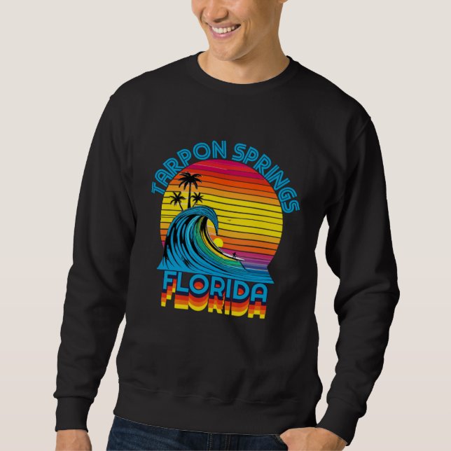 Sudadera Tarpon Springs Florida Retro Throwback Surf y Beac (Anverso)