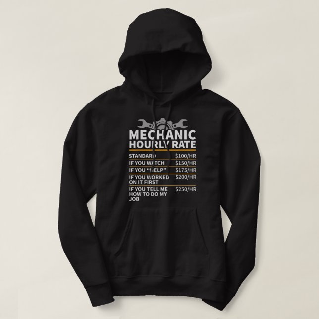 Sudadera Tasa horaria mecánica , mecánica  (Diseño del anverso)