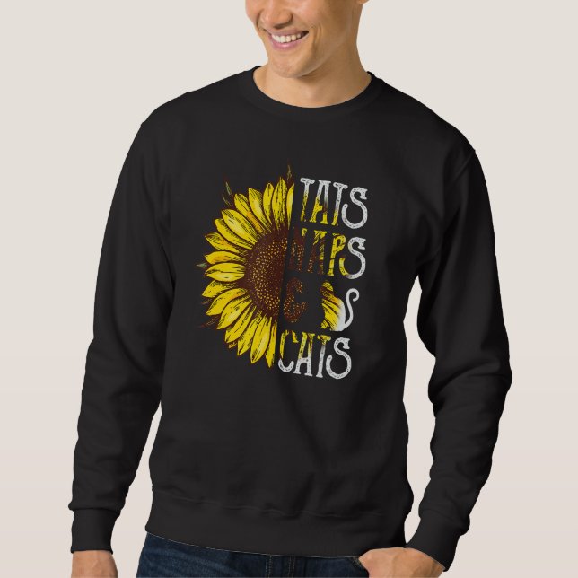 Sudadera Tats Naps Y Gatos Dueño Del Mascota Del Girasol Ca (Anverso)