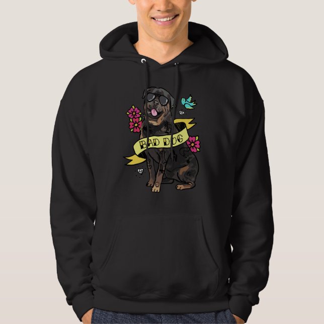 Sudadera Tattoo de Bad Dog Rottweiler (Anverso)