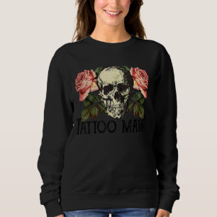 Sudadera Tattoo Mama Skull Vintage Rosas Flores Florales Ro
