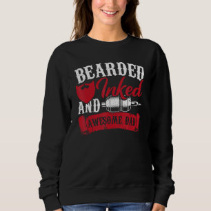 Sudadera Tatuaje Artístico de Papá Increíble y Barbudo