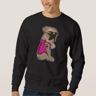 Sudadera Tatuaje de amor de mamá Bulldog femenino Artista d