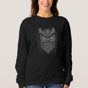 Sudadera Tatuaje de búho vikingo de estilo nórdico vida sil