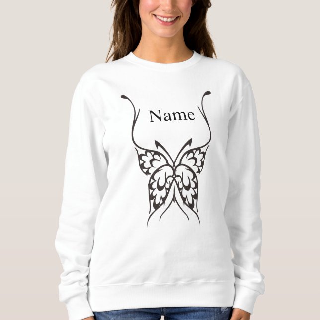 Sudadera Tatuaje de mariposa estilizada Thunder_Cove  (Anverso)