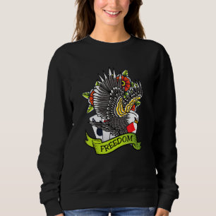 Sudadera Tatuajes patrióticos Tattooed Eagle Patriota Estad