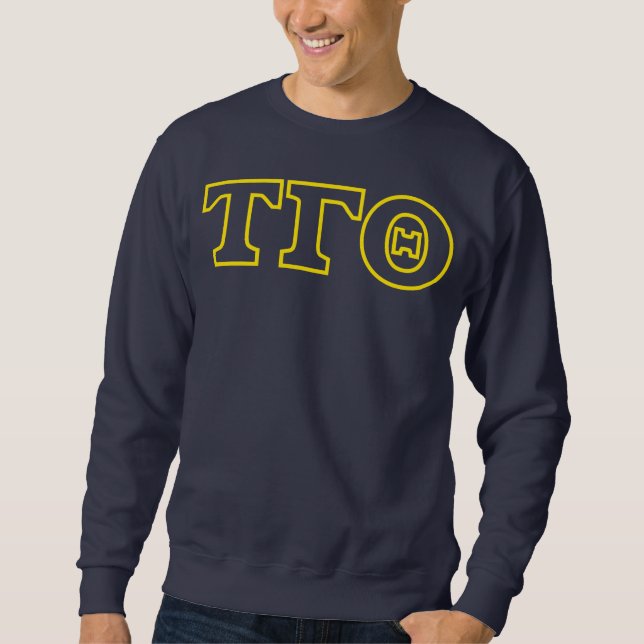 Sudadera Tau Gamma Theta - Contorno amarillo (Anverso)