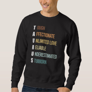 Sudadera Taurus Apparel Zodiac Rótulo Hechos Horoscopio Ast