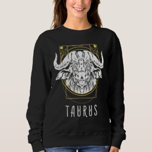 Sudadera Taurus Bull Horoscope Símbolo de Rótulo Zodiac Con