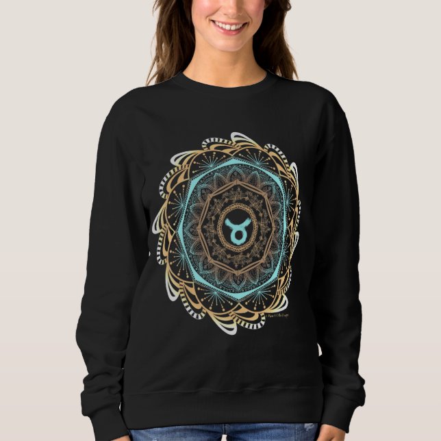 Sudadera Taurus Zodiac Mandala (Anverso)