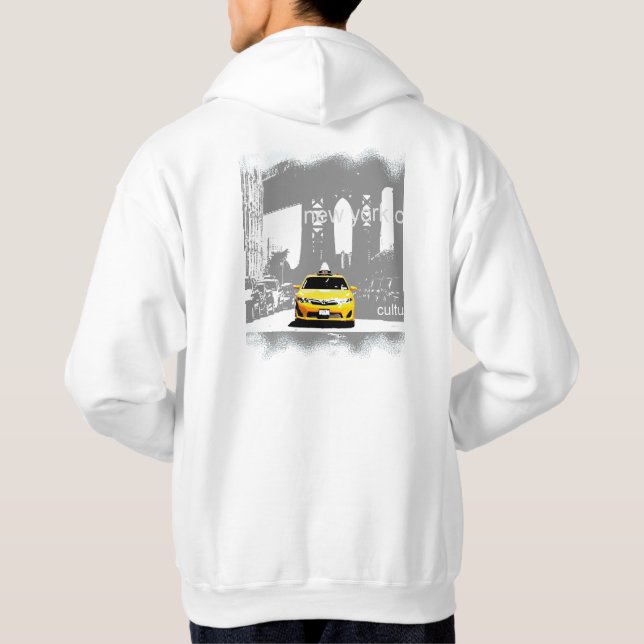 Sudadera Taxi amarillo Nyc Brooklyn Bridge Nueva York (Reverso)