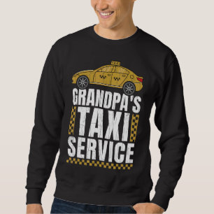 Sudadera Taxi del servicio de taxi del abuelo masculino con