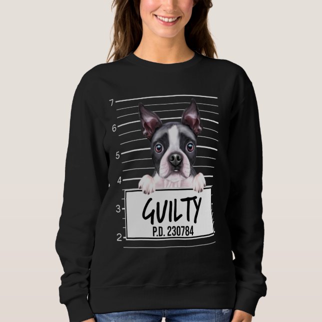 Sudadera Taza de Boston Terrier Culpable (Anverso)