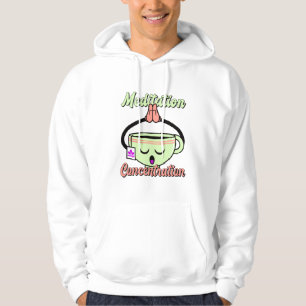 Sudadera Taza De Café Bonita Meditación Concentración Kawai