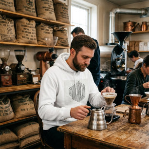 Sudadera Taza de café geométrica Arte de rejilla isométrica