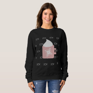 Sudadera Taza de Navidad Copo de Nieve Alegría Invierno