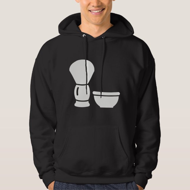 Sudadera Tazón de brocha de afeitar para hombres (Anverso)