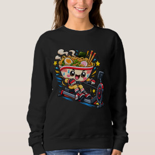 Sudadera Tazón de Ramen Adorable Máquina de Remo Dibujo Ani