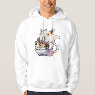 Sudadera Tazón de Ramen de Gato Kawaii Anime Fideos Japones