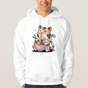 Sudadera Tazón de Ramen de Gato Kawaii Anime Otaku Japonés