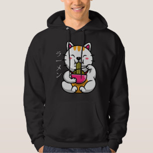 Sudadera Tazón de Ramen y Gato Kawaii Fideos Japoneses Anim