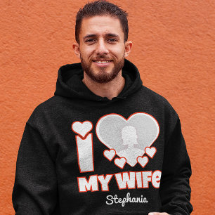 Sudadera Te amo a mi esposa personalizado: añade nombre y f