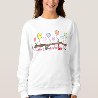 Sudadera Te amo cariño, amor en globo
