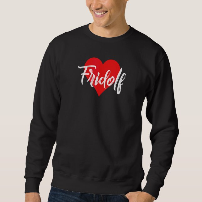 Sudadera Te amo Fridolf nombre amor corazón (Anverso)