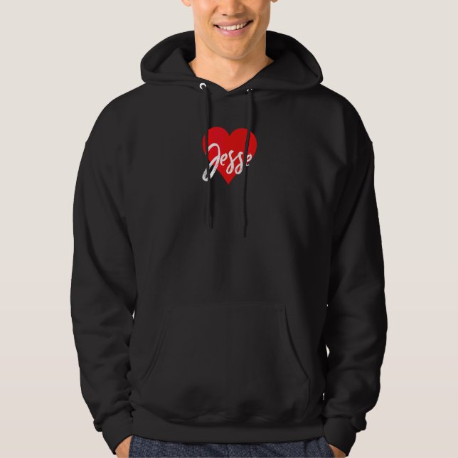 Sudadera Te amo Jesse nombre Amor Corazón (Anverso)