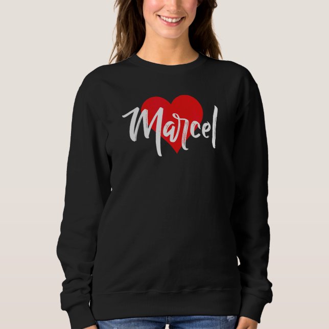 Sudadera Te amo Marcel nombre amor corazón (Anverso)