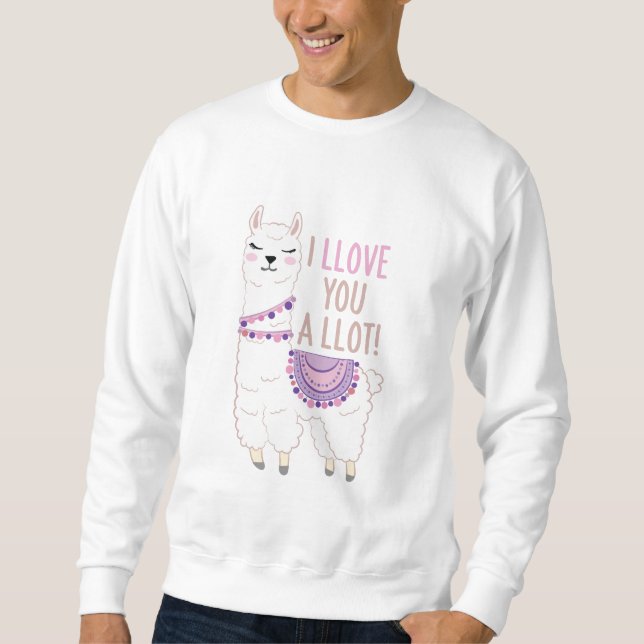 Sudadera Te amo mucho - Llama divertida (Anverso)