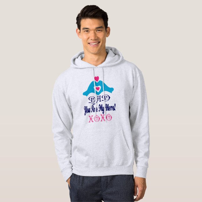 Sudadera ® ↷ Te amo papá, eres mi clásico de amor básico (Anverso completo)